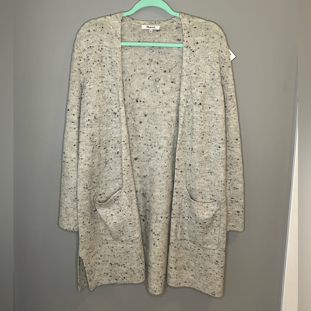 Madewell Gray Speckled Cardigan